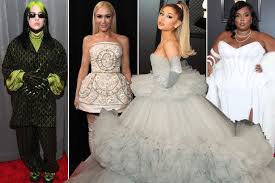 From lizzo's angelic atelier versace dress to ariana grande's giant giambattista valli gown, stars didn't hold back on style at the grammy awards at the staples center in los angeles. Grammy Awards 2020 Hottest Red Carpet Looks As Ariana Grande Steals The Show In Cinderella Gown Irish Mirror Online
