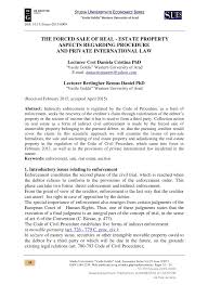 Cei care au mai vazut acest produs au mai cautat si. Pdf The Forced Sale Of Real Estate Property Aspects Regarding Procedure And Private International Law