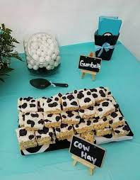 Cow Print Rice Krispies Cow Baby Shower Theme Trendy Baby Shower Themes Cow Birthday