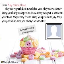 Birthday Card For Sister In Law With Name Special Birthday Greetings For Sister In Law With Name Birthday Greetings For Sister Happy Birthday Wishes Images Birthday Greetings