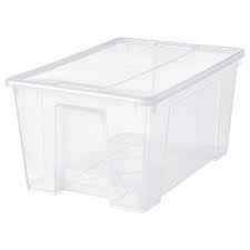 samla box with lid transparent 57x39x28 cm 45 l ikea ikea storage boxes storage boxes with lids ikea storage