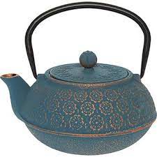 Blue Cast Iron Tea Kettle 1l Tea Pots Cast Iron Tea Pot Cast Iron Tea Set