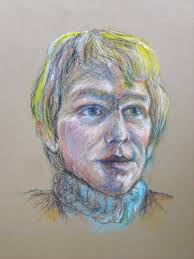 Buy Female Portrait Drawing, Original Mid-century Pastel Wall Art Home  Décor Online in India