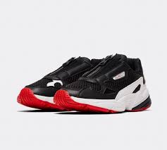 Adidas & fiorucci celebrate women with playful summer collection. Adidas Originals X Fiorucci Falcon Zip Trainer Black White Red Footasylum