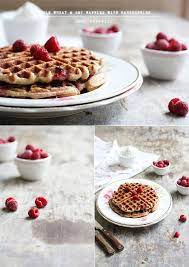 Whole Wheat And Soy Waffles With Raspberries Recipe Raspberry Recipes Food Waffles