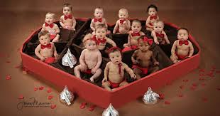 Photographer Captures Babies As A Valentine's Day Box Of Chocolates