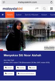 We, the 36 undersigned civil society organisations, trade unions and groups, are appalled to hear about the case of siti noor aishah atam, 29 year old malaysian woman, who was arrested for the alleged possession of 12 books, detained, tried and acquitted by. Pusat Kajian Ancaman Ekstremis Agama Penjelasan Ringkas Mengenai Isu Siti Aishah 1 Siti Noor Aishah Atam Merupakan Seorang Gadis Berasal Dari Dungun Terengganu Pendidikan Tinggi Beliau Bermula Dengan Memiliki Diploma Dari