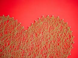 No matter what colour or thickness of thread or. Modern String Art Heart Hgtv