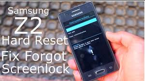 Samsung Z2 Hard Reset Factory Reset Fix Forgot Screen Lock Youtube