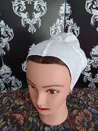 Linen Coif With Ties for Securing Around Hair