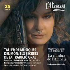 Primera Masterclass amb una artista de La Cambra de l'Ateneu!