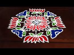 Simple Lotus Flowers Rangoli Art Designs With 17 7 7dots Muggulu Designs Sankranthi Muggulu Youtube Muggulu Design Art Design Sankranthi Muggulu