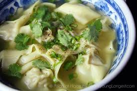 Wontons stuffed with a mixture of pork and shrimp seasoned with soy sauce and ginger root are gently simmered in chicken broth. Easy Wonton Soup Recipe Video Seonkyoung Longest