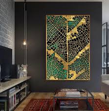 Golden Tree Of Life Wall Art Leaf Veins Wood Rings Nordic Abstract Bot In 2020 Abstract Wall Art Painting Abstract Wall Art Wall Art Painting
