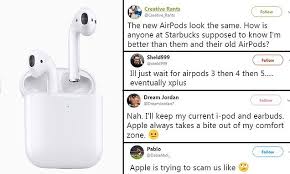 Christmas gift idea free engraving ipad ipod mac. People Share Their Hilarious Reactions To The Launch Of The Latest Version Of Airpods Daily Mail Online
