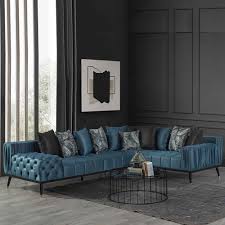 Price $ 606 66 /box $ 856.99. 98 4 Modern Blue Velvet Upholstered Sofa 3 Seater Sofa Sectional Sofa Sofas Loveseats Living Room Furniture Furniture