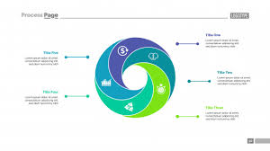 cycle chart with five elements template vector free download