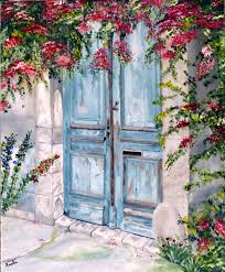 La Porte Bleue Peinture Acrylique Destockee 81 Destockart Suluboya Resim Sanat