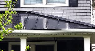 This sort of overhang isn't quite a porch but just a bit of extra protection when trying to find your keys. The Metal Porch Roof Oldhouseguy Blog