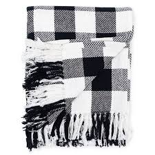 Black And White Checkered Throw Blanket Franklin Buffalo Check Cotton Throw Blanket Cotton Throw Blanket Plaid Throw Blanket Home Decor Styles
