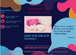 Let's end the hesitation around menstruation are the words that will be heard across the world on. World Menstrual Hygiene Day