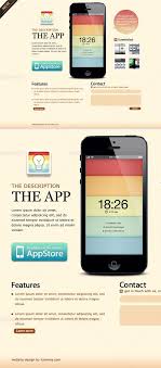 Light Brown Iphone App Web Template Website Template Web Template Iphone Apps