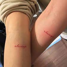 Red Ink West4tattoo Santanatattoo Redinktattoo Matching Bff Tattoos Bff Tattoos Red Tattoos