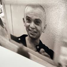 Peter Gabriel getting in Makeup