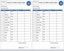 _bulantanggaliuran (rp)paraf bendahara juli agustus september oktober november desember januari februari maret april mei juni mengetahui,kepala sekolah hamdanibendahara. Mengapa Harus Membayar Iuran Spp Paud Tka Plus Al Hanif Cigombong