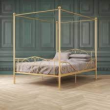 Rated 4.5 out of 5 stars. Dhp Canopy Metal Bed Full Size Frame Gold Walmart Com Walmart Com