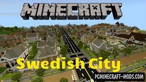 Mods pe is amazing app to enhance your mcpe world! Swedish City Minecraft Pe Map 1 5 0 1 4 0 1 2 13 Pc Java Mods