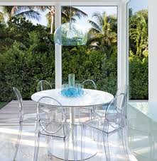 Modern Patio Lanai Ghost Chairs Key Biscayne Beach House Ghost Chairs Outdoor Chairs Modern Patio