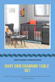 Product title dream on me mini crib & changing table combo + mattr. Baby Crib Changing Table Set Gray Infant Nursery Furniture Wood Toddler Bed Boys 56927086979 Ebay Cribs Small Nurseries Convertible Crib