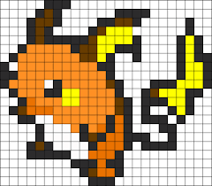 Raichu Kandi Pattern Pixel Art Pokemon Pokemon Cross Stitch Perler Beads