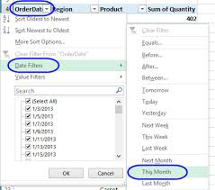 How To Use Excel Pivot Table Date Range Filters Pivot Table Filters Excel