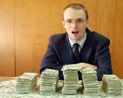 Image of person paying a large sum of money