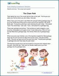 The Clean Park Grade 2 Children S Story K5 Learning English Stories For Kids Reading Comprehension Worksheets 3rd Grade Reading Comprehension Worksheets