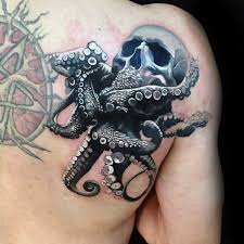 If you've ever seen an octopus swim, then you know that they move their bodies with an almost impossible ease. 40 Octopus Skull Tattoo Designs For Men Oceanic Ink Ideas