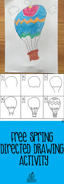 There's a smart way to make sure all those wiggly lines still look like a dog. Spring Hot Air Balloon Directed Drawing For Kids