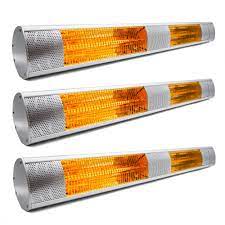 Operating at 90% heating efficiency, this infrared patio heater runs on regular household electric current and is substantially less expensive to operate than propane patio heaters. 3x 3kw Outdoor Electric Patio Heater Wall Mounted Infrared Water Resistant Ebay