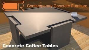 The coffee table creates a common focal point in any living room and is essential in serving and entertaining guests. Concrete Coffee Table Concrete Furniture Designs By Rudy Youtube