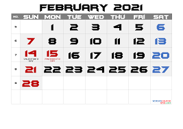 We are proud to offer simple, sleek calendars in the pdf format so that anyone can be prepared. Printable February 2021 Calendar With Holidays Calendraex Com