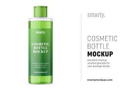Transparent Cosmetic Bottle Mockup Bottle Mockup Cosmetic Bottles Bottle