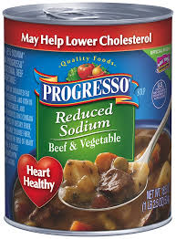 Research indicates that people with high cholesterol should limit their saturated fat and sodium intake and include plenty of good fats and fibre. Progresso Reduced Sodium Heart Healthy Beef Vegetable Soup Shop Soups Chili At H E B
