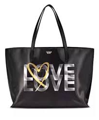 Victoria S Secret Tote Bag Victoria Secret Tote Bags Black Tote Bag Shoulder Tote Bag