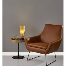 For individual interior design products and furniture. Adesso Home Kendrick Faux Leather Accent Chair In Camel Brown Gr2002 32
