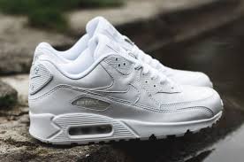 Nike Air Max 90 Leather Triple White Eu Kicks Sneaker Magazine Nike Air Max Air Max 90 Leather Nike Shoes Women