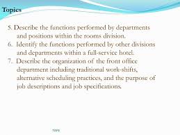 Ppt Hotel Organisation Tafe Powerpoint Presentation Id