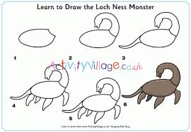 The loch ness monster's species is unknown. Learn To Draw The Loch Ness Monster