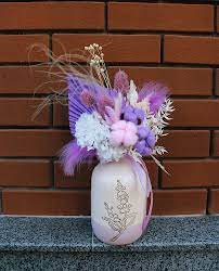 Букет из сухоцветов в вазе №1 — купить с доставкой в Москве